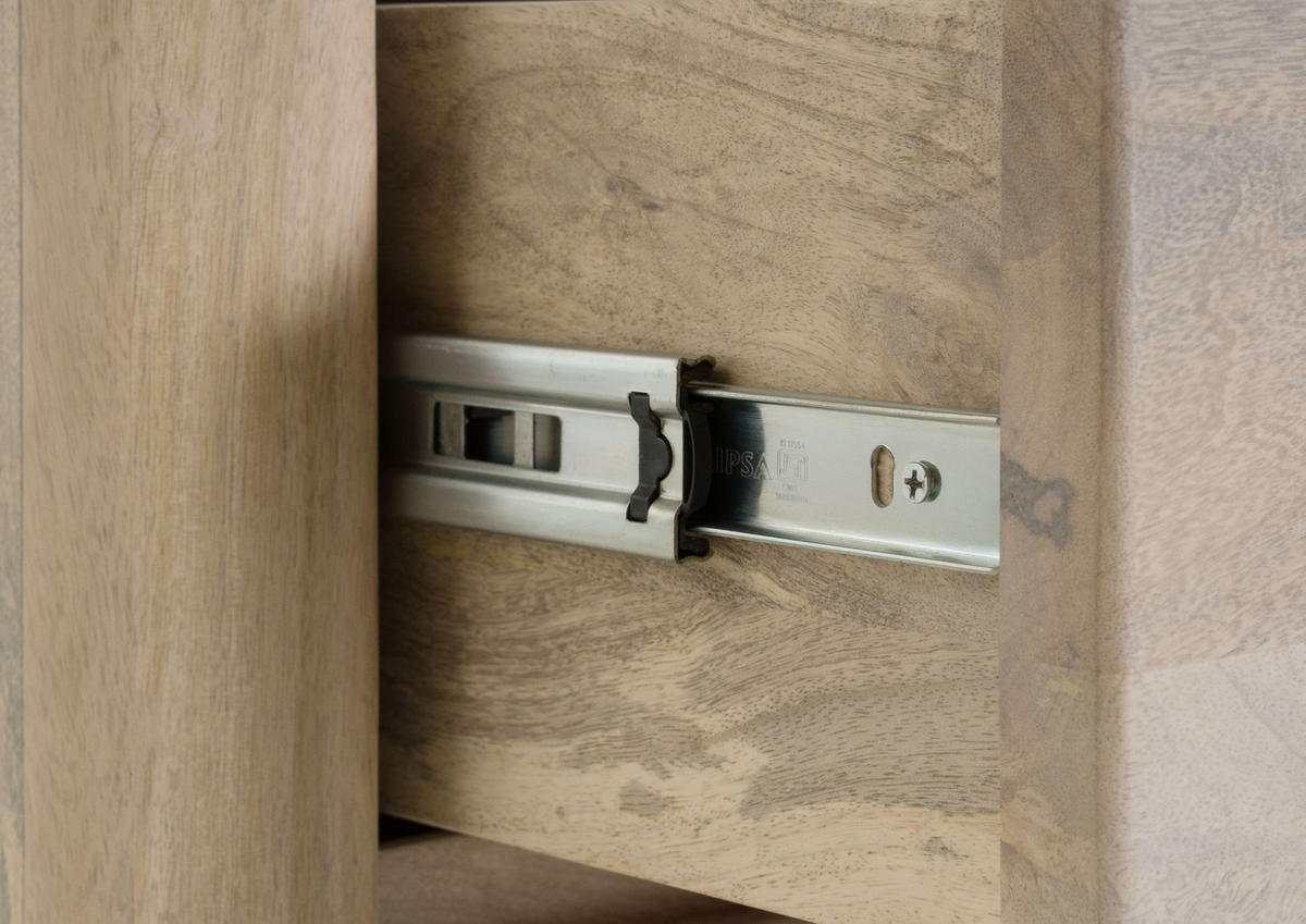 NACHTTISCH Mango 50x35x50 weiß lackiert TORONTO #363 - Weiß, Holz (50/50/35cm) - Massivmoebel24