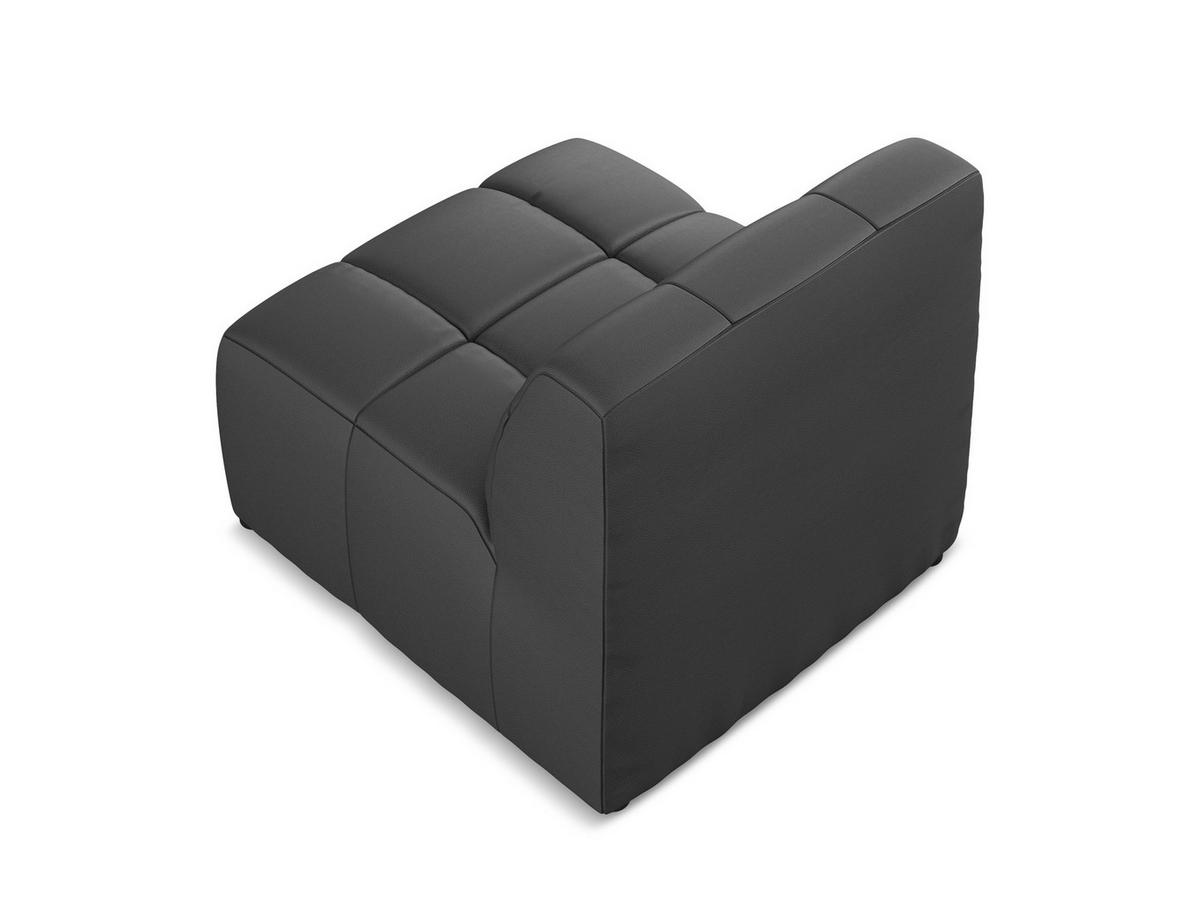 SOFAELEMENT Kunstleder Grau - Schwarz/Grau, Holzwerkstoff/Kunststoff (75/77/90cm) - Makamii