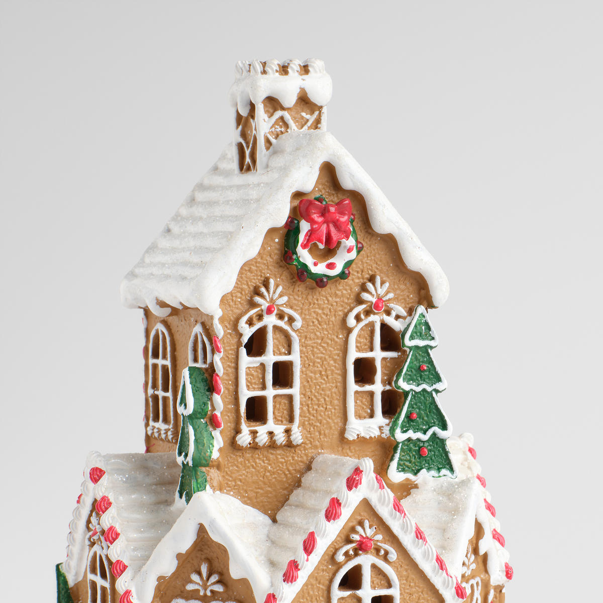 DEKOFIGUR Led CHARMTOWER, 14 x 14 cm, Braun, Beleuchtet Weihnachtsfigur, Weihnachtsdeko, Deko Wohnzimmer, Winter Christmas, XMAS Geschenk - Braun, Kunststoff (14/1/14cm) - home&you