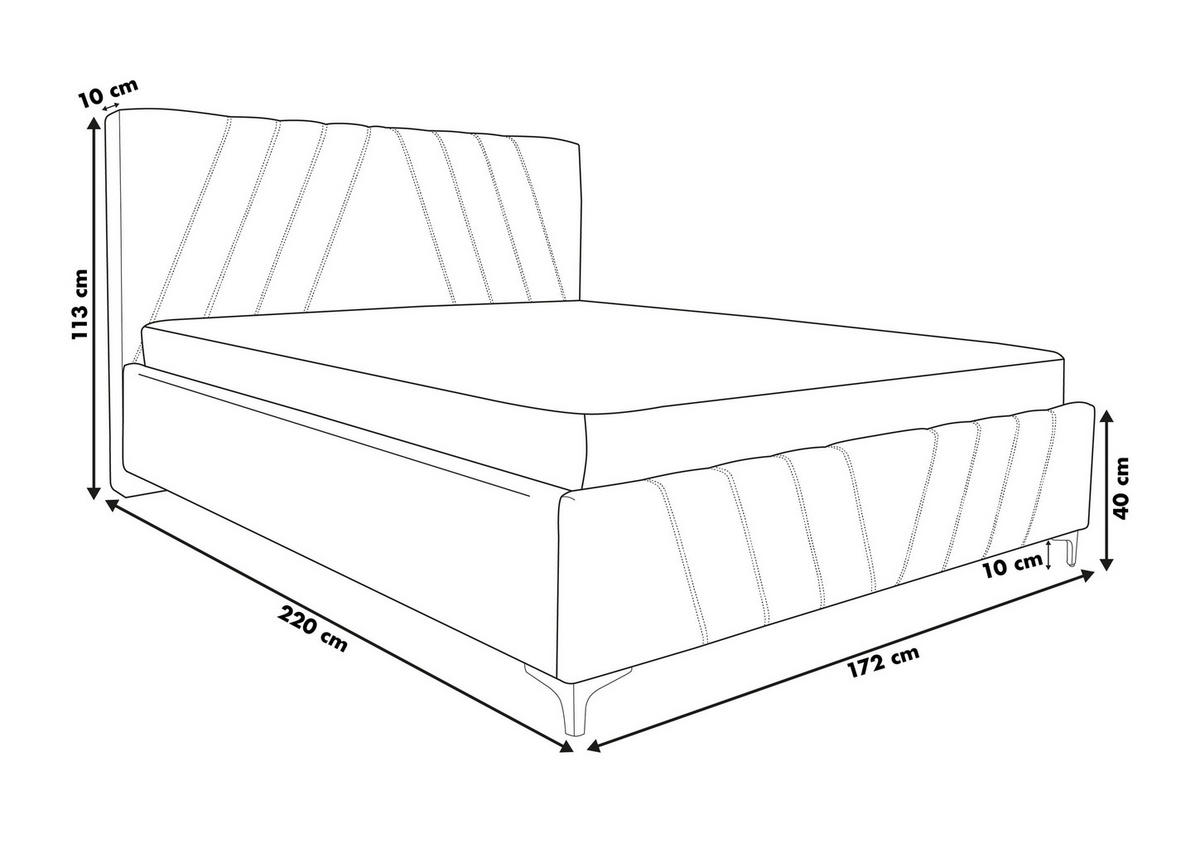 POLSTERBETT VENEZIA mit Kopfteil, 160 x200 cm, Doppelbett mit Bettkasten und Lattenrost aus Strukturstoff, Velourstoff, Frabe: Cappuccino - Cappuccino, Holz/Kunststoff (160/200cm) - VENASI MÖBEL