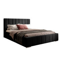 POLSTERBETT ALVORA 180x200 cm, Schwarz - Schwarz, Textil (200/180cm) - Fedve