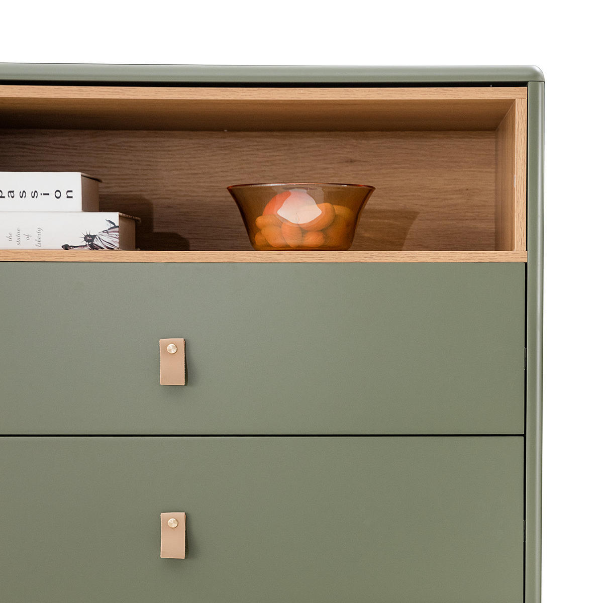 KOMMODE LINDALE - 80 CM - Olivgrün, Holzwerkstoff (80/100/40cm) - home24