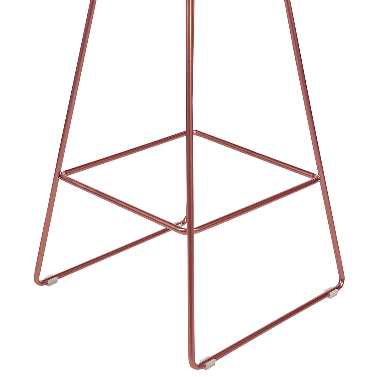 BARSTUHL 2er-Set Metall Roségold Bisbee - Roségold, Textil/Metall (50/110/49cm) - Beliani