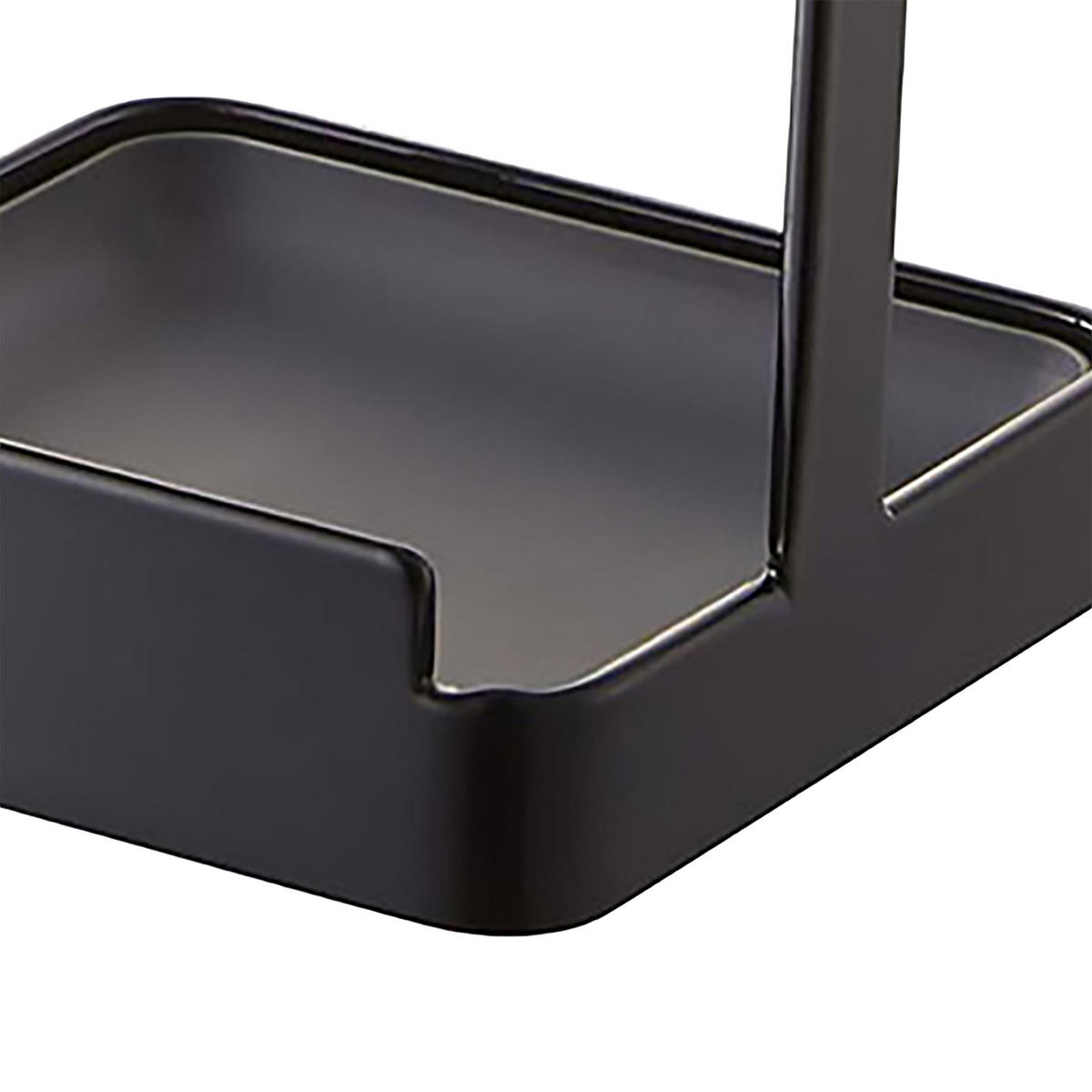 KOCHLÖFFEL-STÄNDER - Schwarz, Kunststoff/Metall (10/15/10cm) - Relaxdays