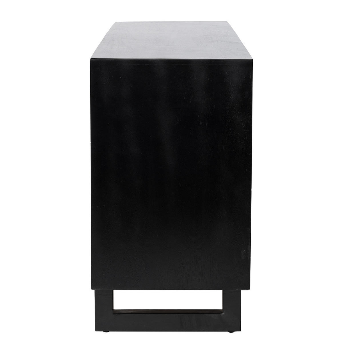 MASSIVES SIDEBOARD - Akazie / Akazie Schwarz - Braun, Holz (168/76/41cm) - home24