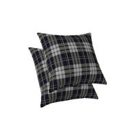 KISSENBEZÜGE 2er-Set Schottenkaro Blaugrau 60x60 cm - Multicolor, Textil (60/60cm)