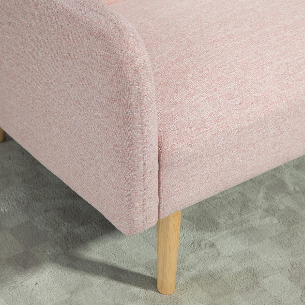 SCHLAFSOFA 2er-Sitz DE-14612 3-fach verstellbare Rückenlehne Rosa - Pink, Holzwerkstoff (173/73/75cm) - ComfortXL