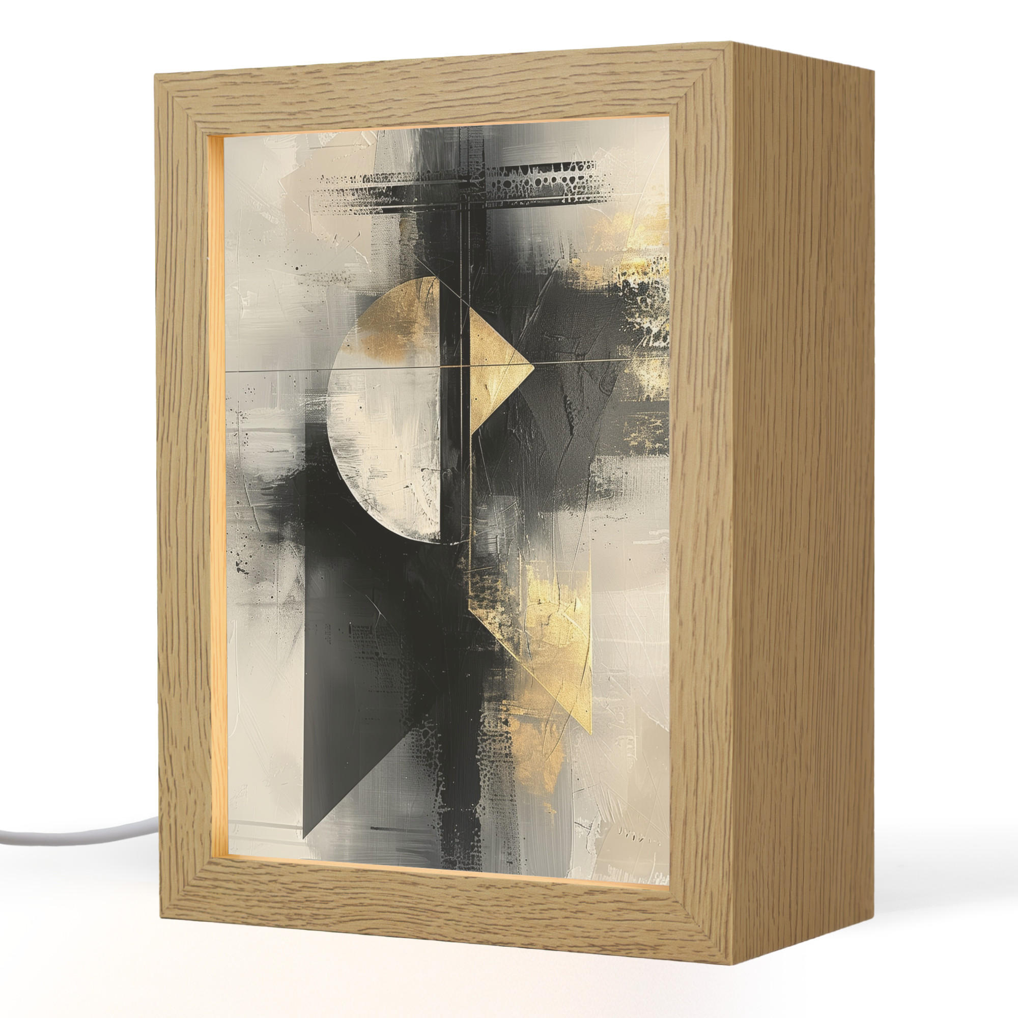 OnlyWow STOLNÍ LAMPA Abstraktní - černá - barva - moderní 15x20 cm