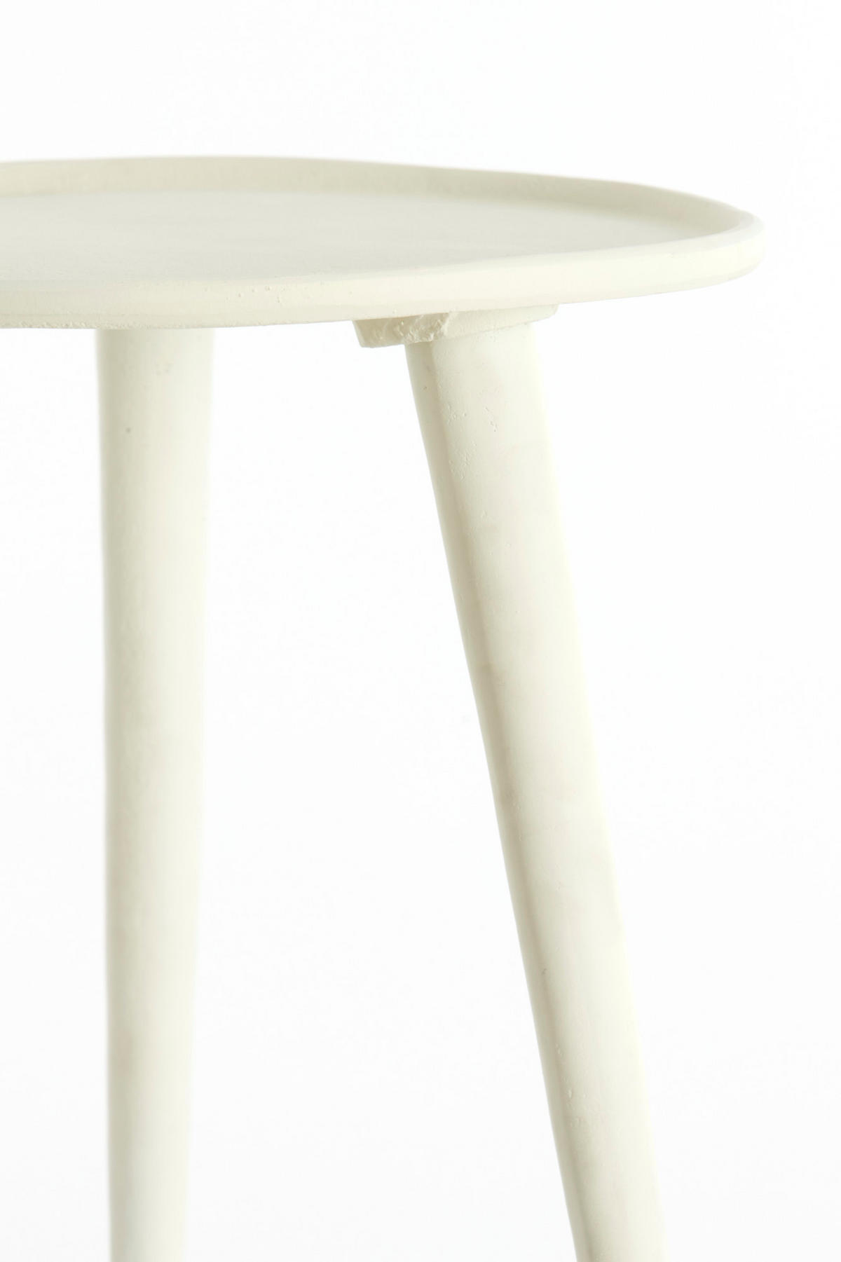 BEISTELLTISCH Babina Weiß Ø36/47 cm - Weiß, Metall (36/36/47cm) - Light & Living