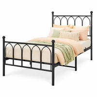 METALLBETT 90/200 cm in Schwarz mit Lattenrost und Metallgestell - Schwarz, Metall (90/200cm) - CHICFURN