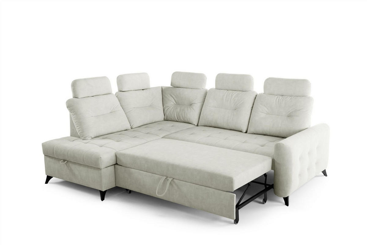 ECKSOFA Wendie - Beige, Holzwerkstoff/Textil (200/250cm) - Fun Möbel