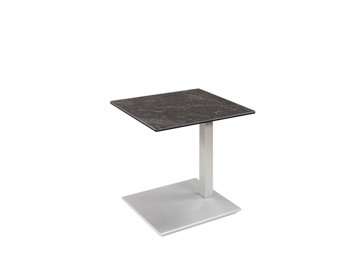 BEISTELLTISCH Chandra 55x47x54 höhenverstellbar Perlsilber/Keramik - Grau, Keramik (55/47/54cm) - 58aufmkessel