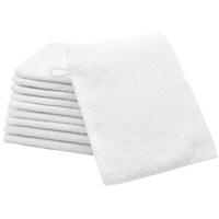 WASCHHANDSCHUH, 10er-Set, 16x21 cm, 100% Baumwolle, Weiß - Weiß, Textil (16/21cm) - Zollner
