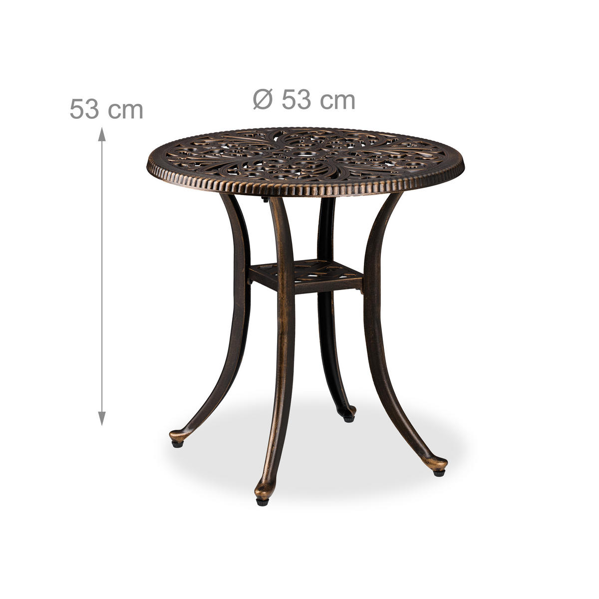 GARTENTISCH - Multicolor, Kunststoff/Metall (53/53/53cm) - Relaxdays