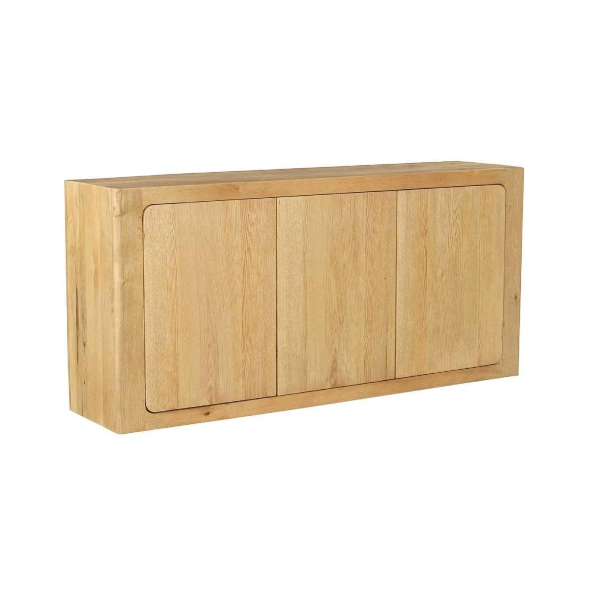 SIDEBOARD mit 3 Türen aus massivem Eichenholz 45/180/85 cm - Eschefarben, Holz (180/85/45cm) - Signature
