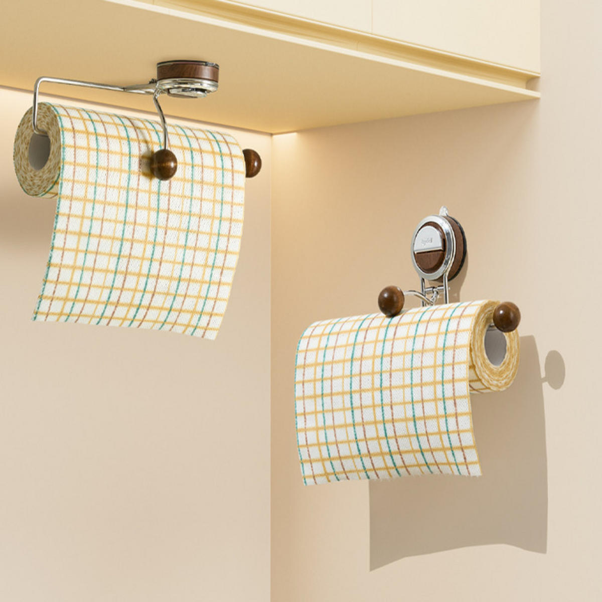 KÜCHENPAPIERHALTER, 30,4 × 11,9 cm - Braun, Metall (11.9/5.4/30.4cm) - Authentics