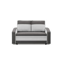SOFA 2-SITZER MIT SCHLAFFUNKTION ORION, Grau + Weiß - Weiß/Grau, Textil (148/90/87cm)