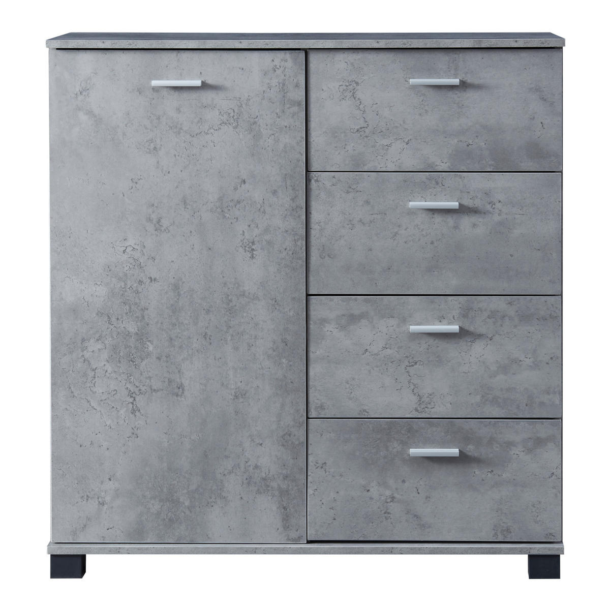 SIDEBOARD Döbritz - Grau, Holzwerkstoff (80/84/28cm) - [en.casa]