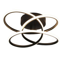 LED-DECKENLEUCHTE Meldon 33/36/14 cm - Schwarz, Metall (36/33/14cm) - ZMH