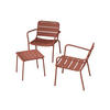 GARTENSITZGRUPPE im Set - 2 -Sitzer - Stahl - terracotta - MIRMANDE - Braun, Metall - Vente-Unique