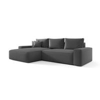 ECKSOFA MONA mit Schlaffunktion POSO 60 Links - Grau, Textil (175/280cm) - Bedante