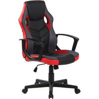 BÜROSTUHL Glan, Kunstleder Schwarz/Rot - Rot, Kunststoff/Textil (64/119/60cm) - TPFLiving