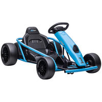 ELEKTRO-GOKART DE-06185 mit Drift-Funktion und Sicherheitsgurt Blau/Schwarz - Blau, Kunststoff/Metall (115/77/54cm) - ComfortXL