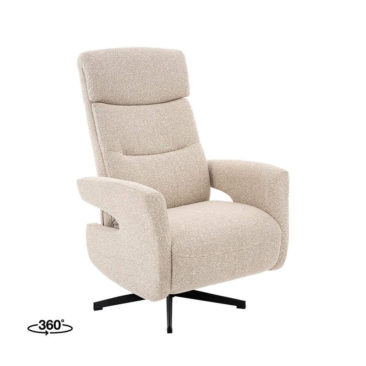 SESSEL Copenhagen - Beige - 90/110/95 cm - Beige, Textil (90/95/110cm) - LABEL51