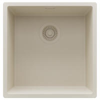 UNTERBAUSPÜLE GRANIT London, 2-er set Alles Beige 46/47 cm, 1 Becken + Ablauf-Set ab 50er Unterschrank - Beige, Kunststoff (46/20/47cm) - Primagran