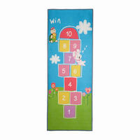 KINDERTEPPICH Hüpfspiel - Multicolor, Kunststoff/Textil (70/180cm) - Relaxdays