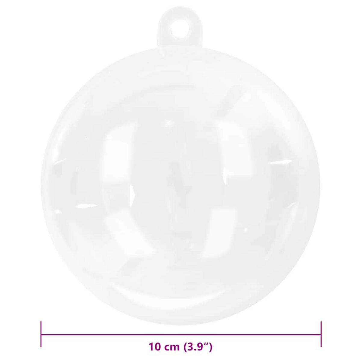 WEIHNACHTSKUGEL-SET 25 -teilig 10/10/10 cm Transparent Kunststoff - Transparent, Kunststoff (10/10/10cm) - vidaXL
