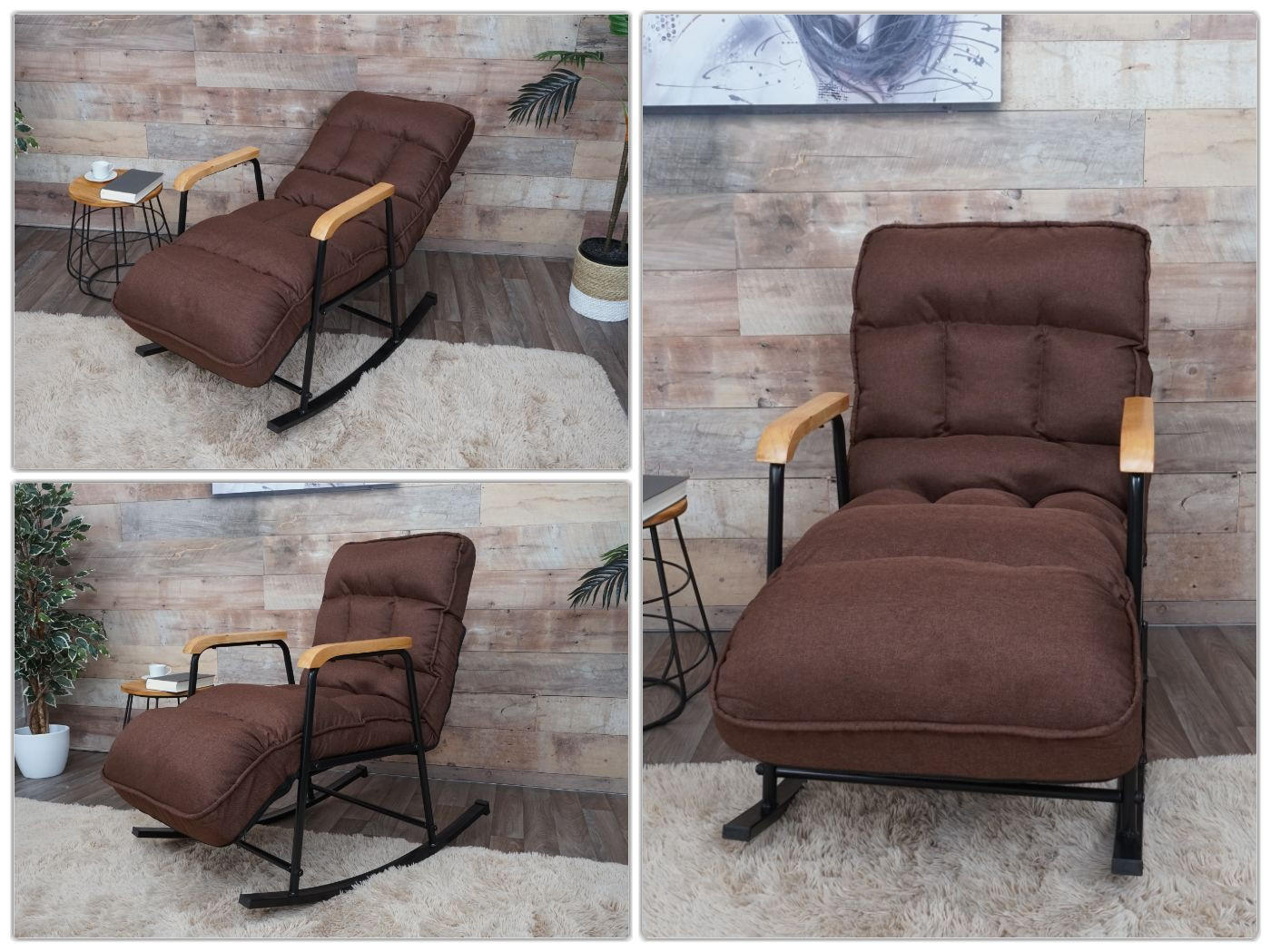 SCHAUKELSTUHL Dunkelbraun - Dunkelbraun, Textil (58/92/135cm) - MCW