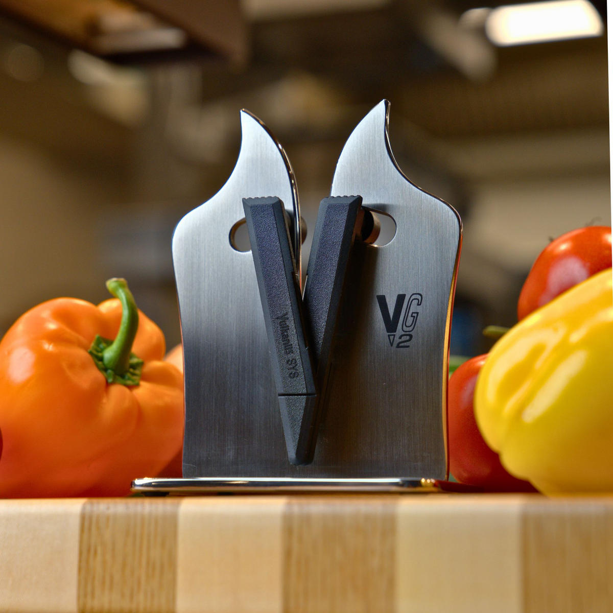 MESSERSCHÄRFER VG2 Professional Edelstahl - Silberfarben, Metall - Vulkanus