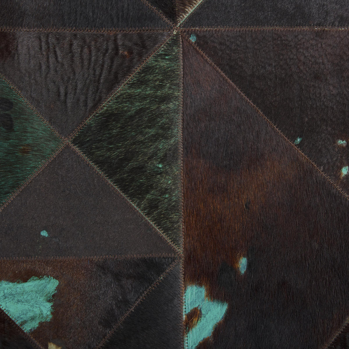 KURZFLOR-TEPPICH Atalan 200/140 cm - Blau, Fell (140/200cm) - Beliani