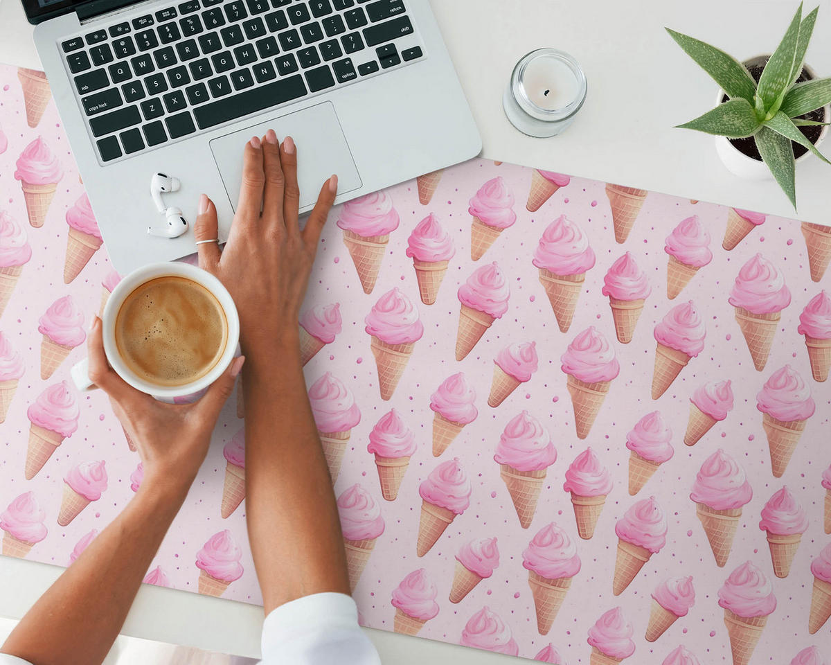 SCHREIBTISCHUNTERLAGE 120x60 cm Rosa - Hellrosa, Kunststoff (120/60/1.6cm) - Wallfluent