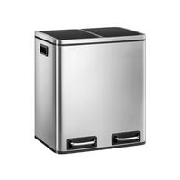 MÜLLEIMER Kigali - Silberfarben, Metall (41/47/36cm) - Hansiro