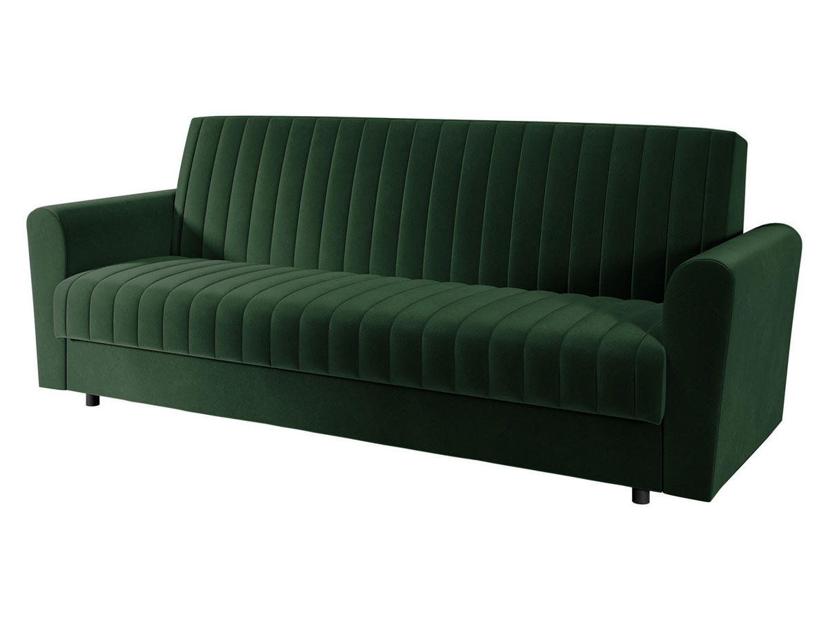 SCHLAFSOFA Molly - Schwarz/Hellblau, Holz/Kunststoff (230/87/90cm) - MIRJAN24