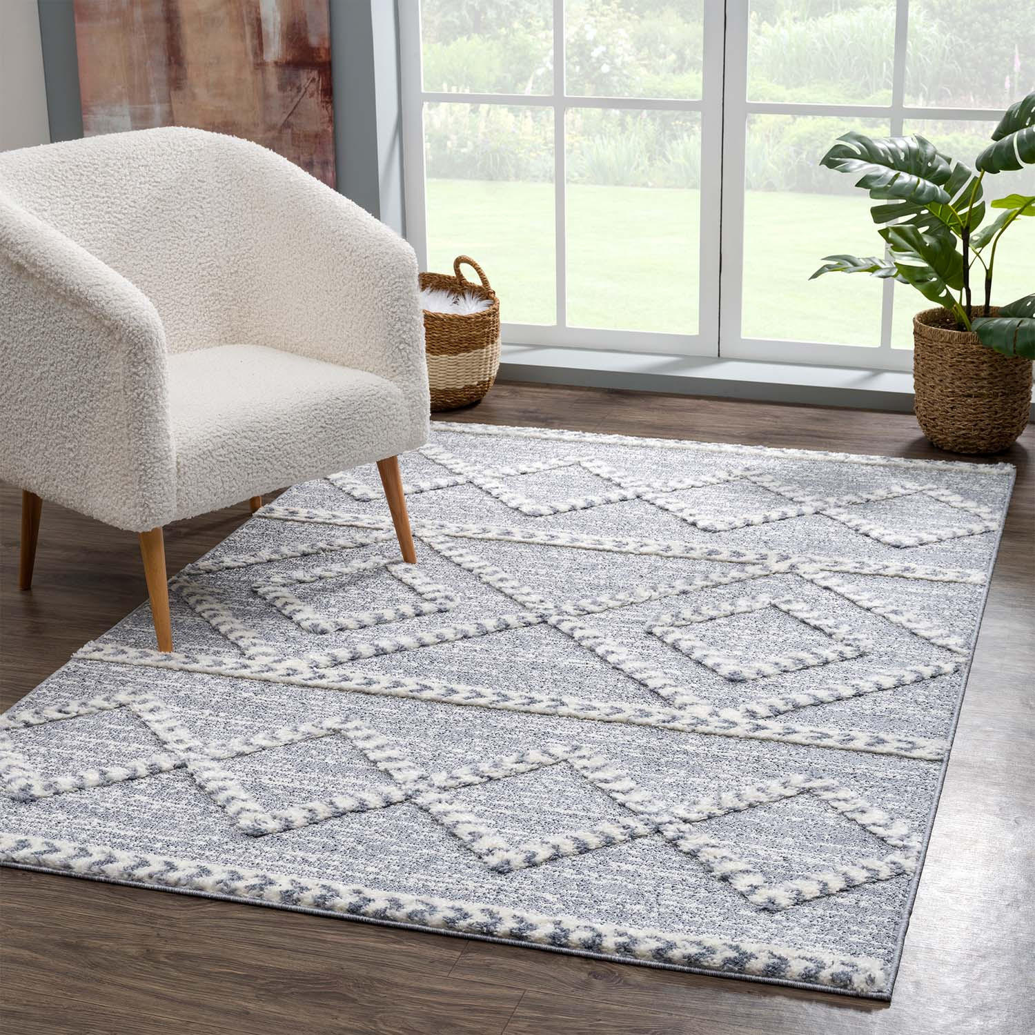 HOCHFLOR-TEPPICH Focus 3022 Grau 140x200 cm - Grau, Textil (140/200cm) - carpet city