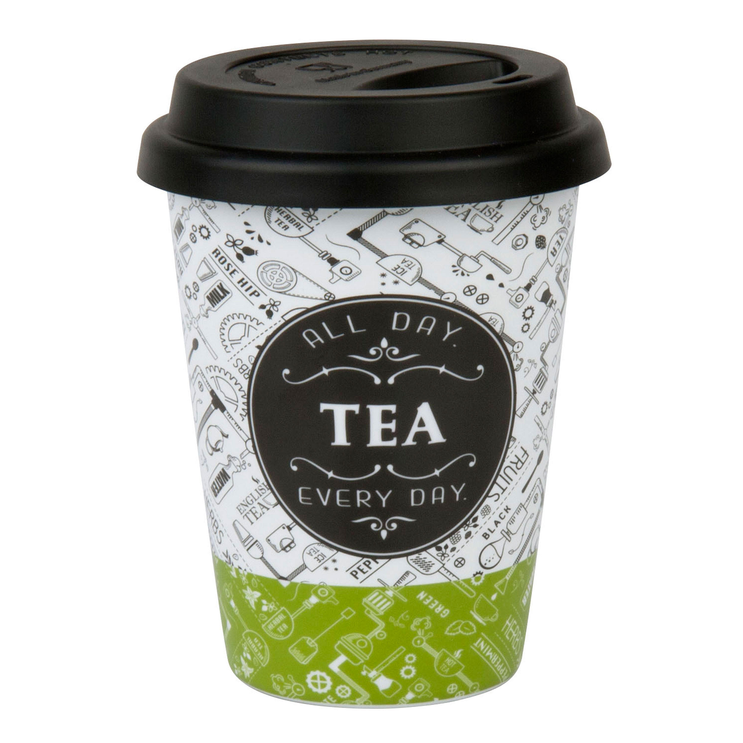 TEEBECHER Tea Talk Coffee To Go mit Deckel - Naturfarben, Keramik (0.38L) - Könitz