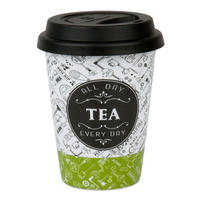 TEEBECHER Tea Talk Coffee To Go mit Deckel - Naturfarben, Keramik (0.38L) - Könitz