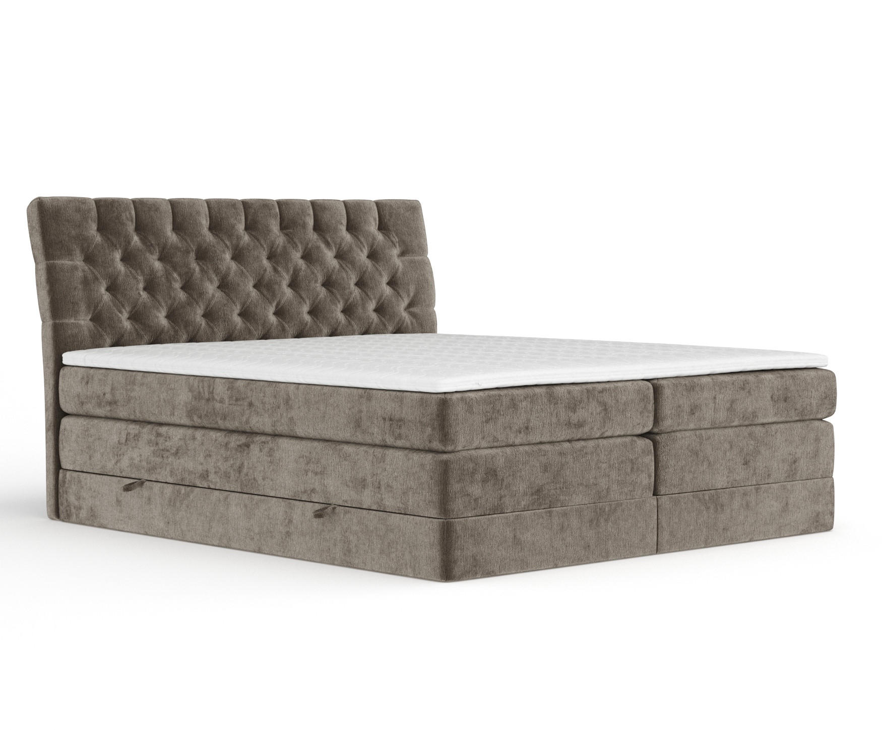 BOXSPRINGBETT Seraphine Braun 180/200 cm - Schwarz/Braun, Holz/Holzwerkstoff (180/200cm) - Maison de Reve