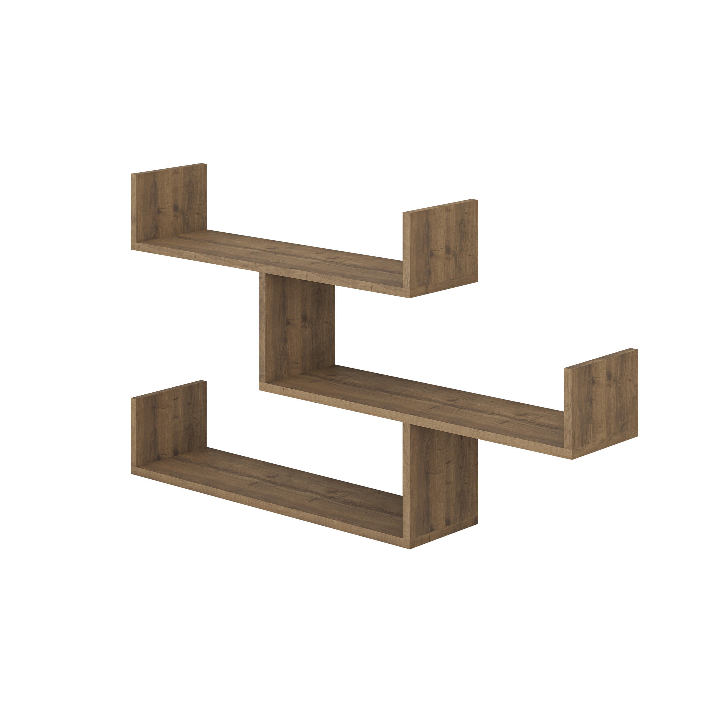 WANDREGAL Tibet Dunkle Eiche 119/22/66,5 cm - Walnussfarben, Holzwerkstoff (119/66.4/22cm) - Decortie