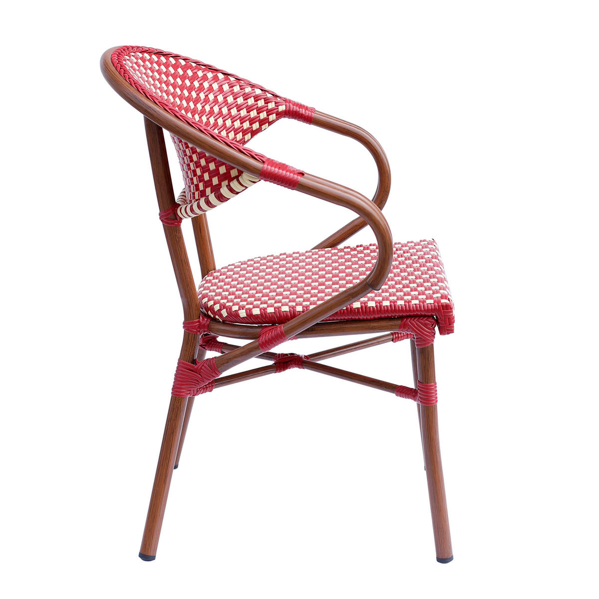 GARTENSTUHL, Rot - Rot, Metall (60/82/57cm) - Oviala