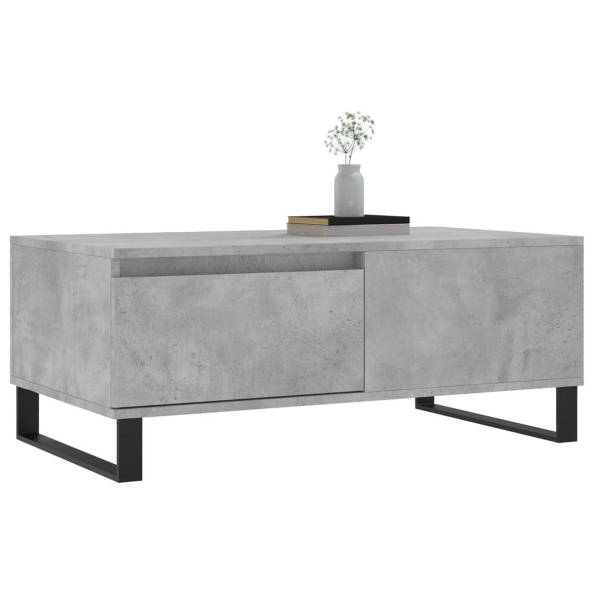 COUCHTISCH Betongrau 90x50x36,5 cm Holzwerkstoff - Grau, Holzwerkstoff (90/50/36.5cm) - furnicato