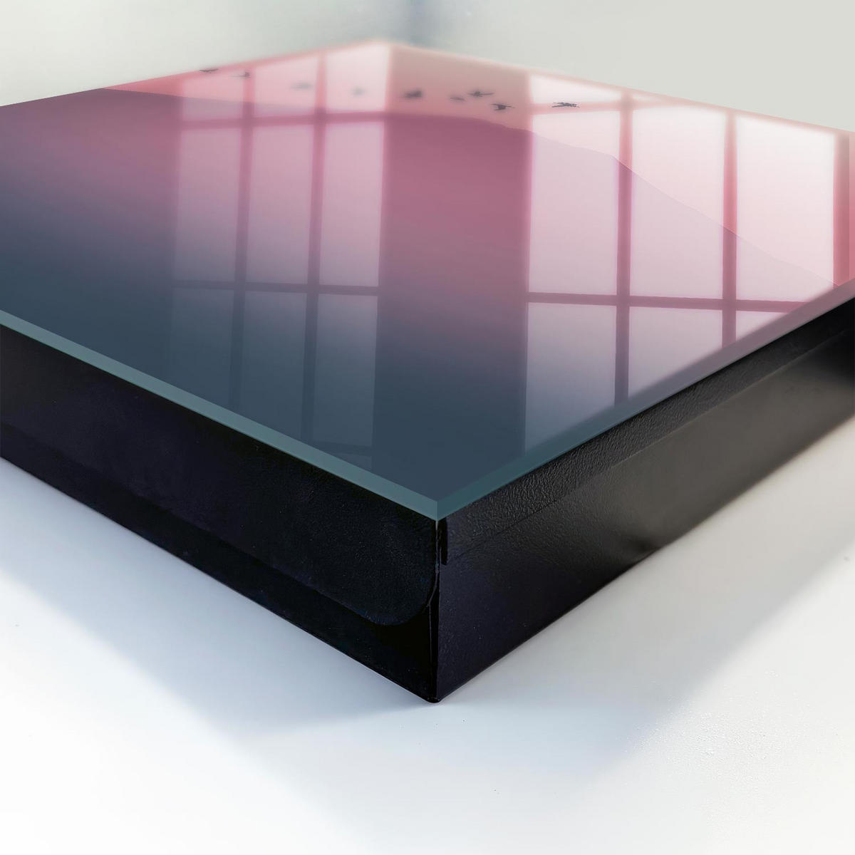 SCHLÜSSELBOX Schwarz 30x30 cm- Türöffnung nach rechts - Friedliche Natur - Pink, Metall (30/30/5cm) - TULUP