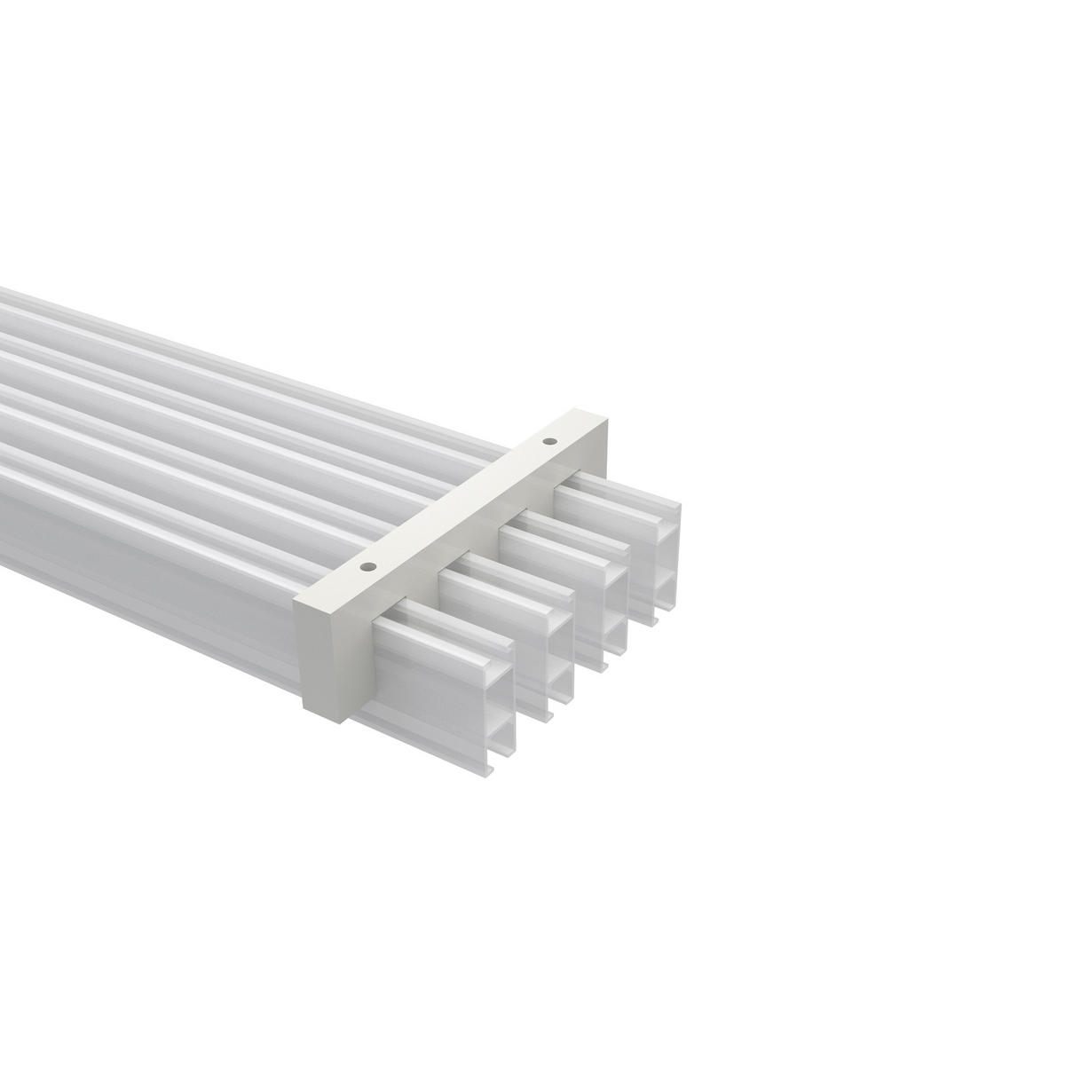 DECKENTRÄGER FÜR GARDINENSTANGEN INNENLAUF 14x35 mm, Smartline 4-läufig, Weiß - Weiß, Metall (12.5/3.4/1.2cm) - INTERDECO