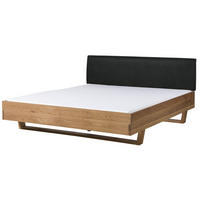 BETT Massivholz Eiche 200 x 200 x 86 natur FICHTELBERG #28 - Anthrazit/Naturfarben, Holz (200/200cm) - Massivmoebel24