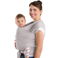 BABYTRAGEN für Neugeborene bis 15 kg - 100% Baumwolle (Ohne Elasthan) - Hellgrau - Hellgrau, Textil (60/5.1cm) - Laleni