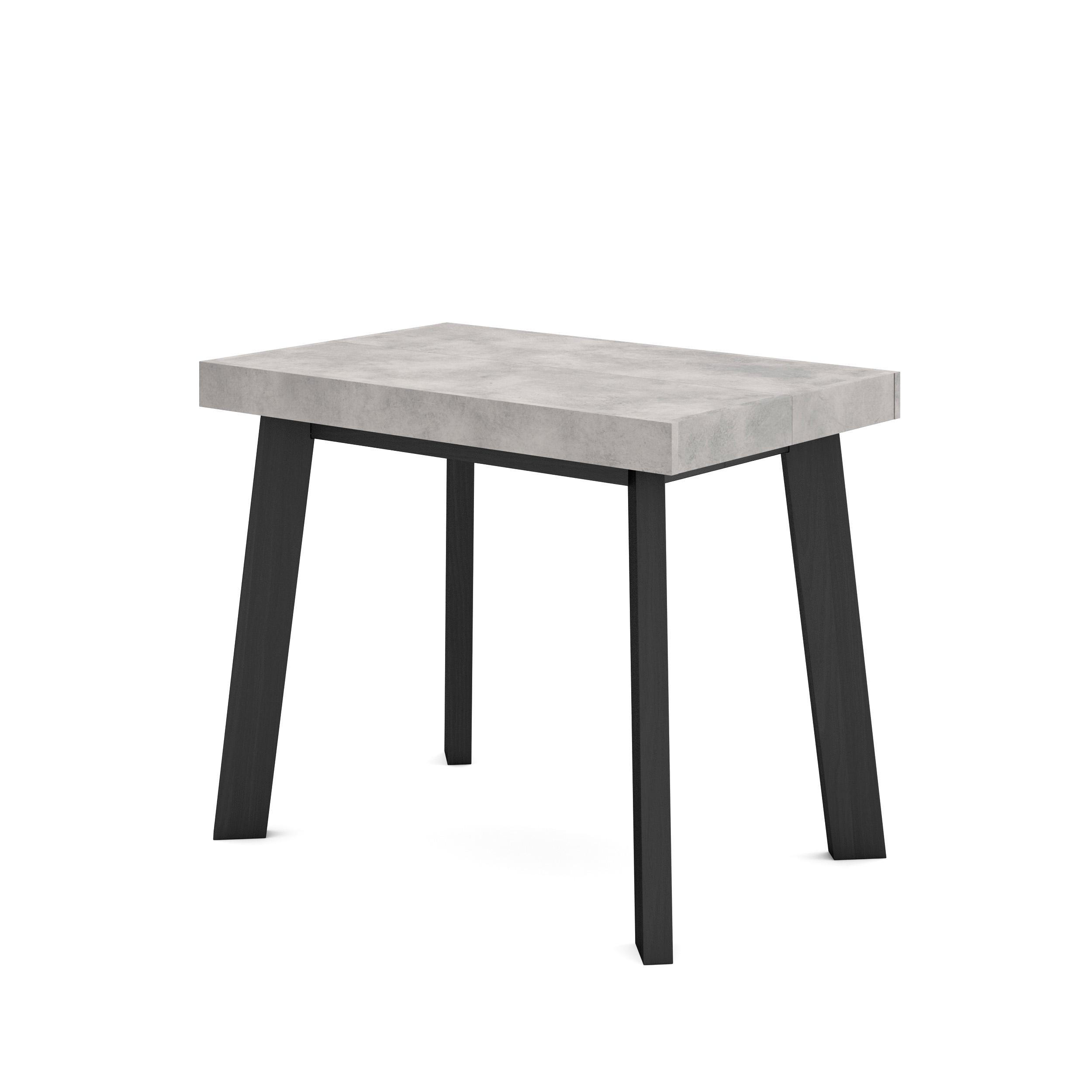 KONSOLENTISCH ausziehbar 58 bis 140cm, für 6 Gäste, zementgrau, 90/58/73cm - Grau, Holzwerkstoff (90/140/73cm) - Skraut Home
