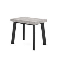 KONSOLENTISCH ausziehbar 58 bis 140cm, für 6 Gäste, zementgrau, 90/58/73cm - Grau, Holzwerkstoff (90/140/73cm) - Skraut Home